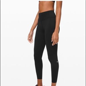 NWOT Black Lululemon Fast & Free 25” leggings